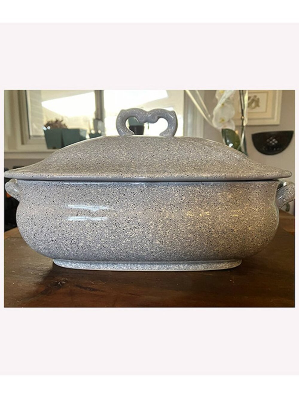 VTG 90s Mikasa Country Classic Serving Dish with Lid Gemstone Blue Oven to Table